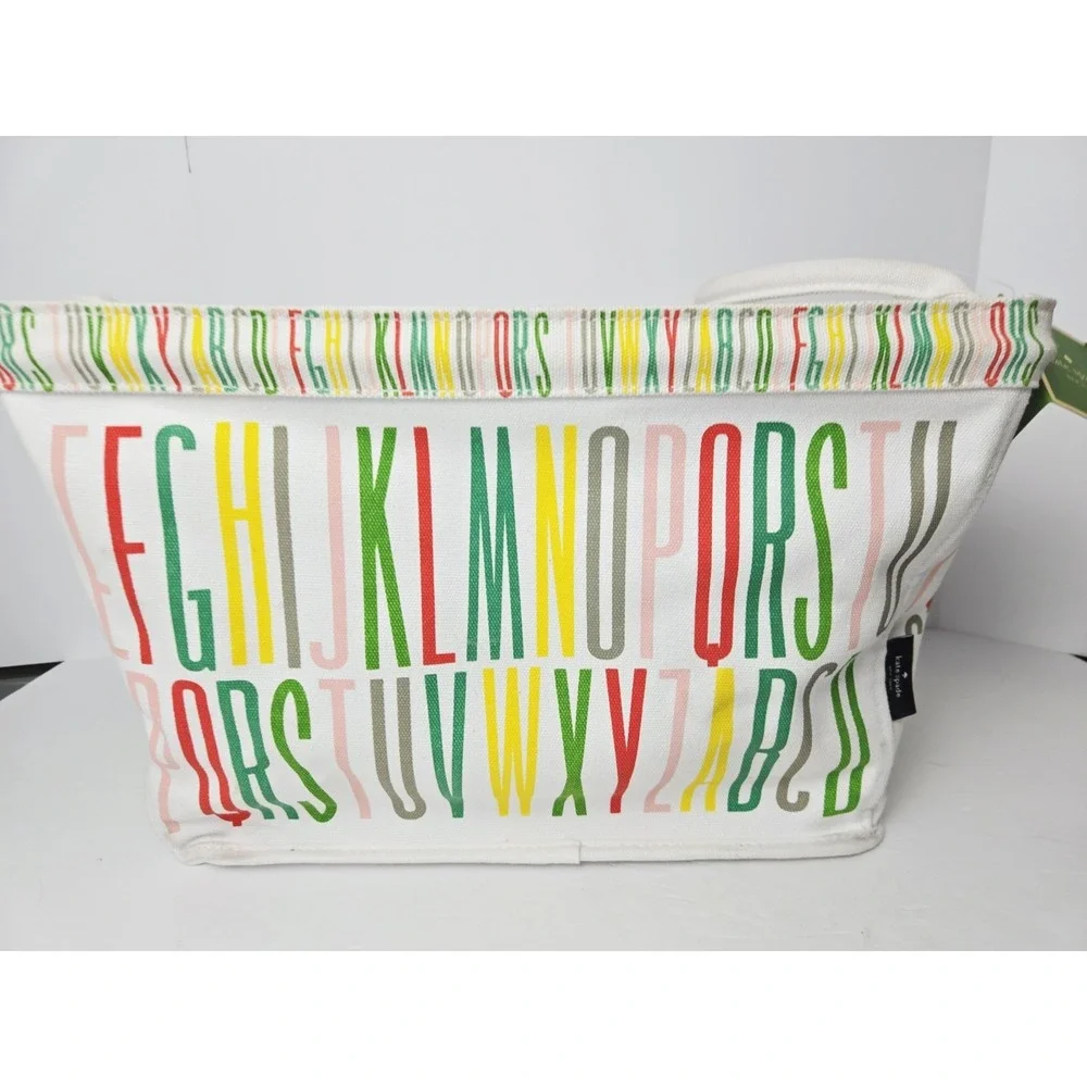 New Kate Spade Canvas Bin Organize school w/ tags‎ Alphabet teacher